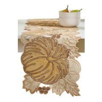 TISCHLÄUFER Pumpkino - Goldfarben, Textil (180/35/1cm) - home&you