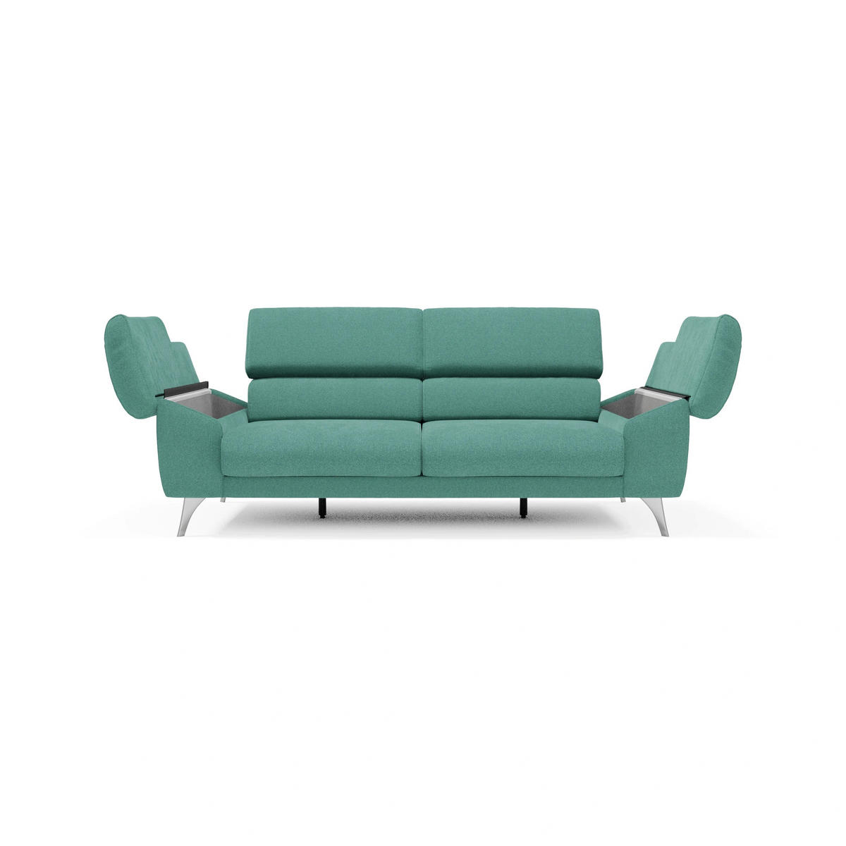 LINEARSOFA Donatello - Smaragdgrün, Metall (183/76/102cm) - Divani.store