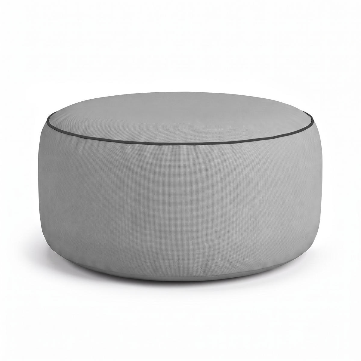 SITZKISSEN Outdoor aufblasbar Ø54x26 cm Hellgrau - Hellgrau, Textil (54/26/54cm) - Arsvita