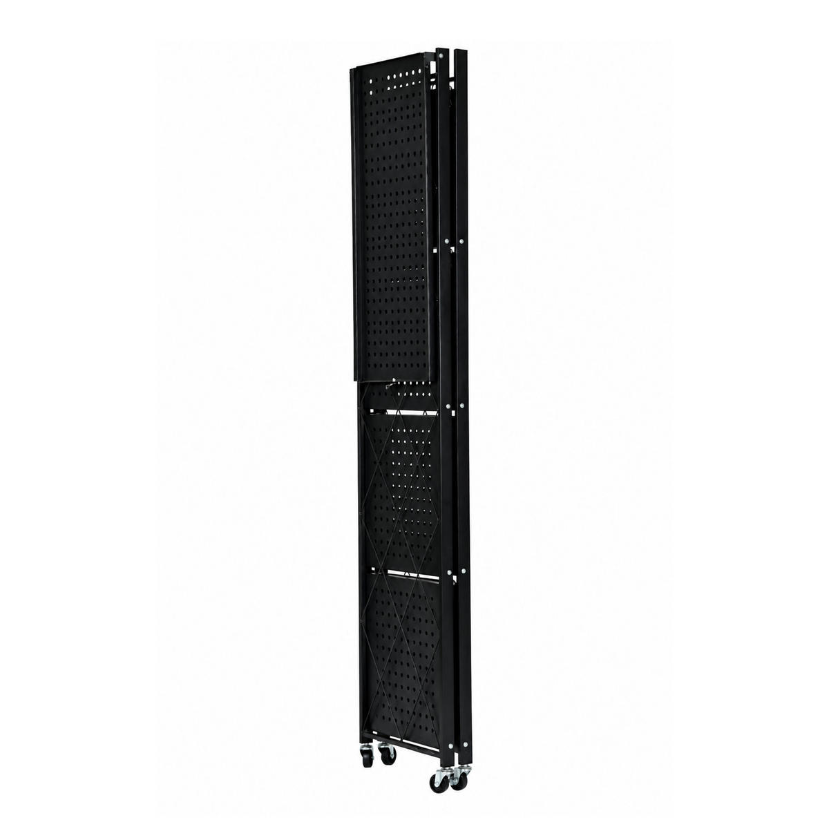 KLAPPREGAL Schwarz 5 Böden 159 cm - Schwarz, Metall (70.5/159/34cm) - Mat-Haus