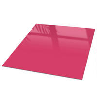 TISCHPLATTE 50x50 cm – Energierosa - Pink, Glas (50/50/0.4cm) - Wallfluent