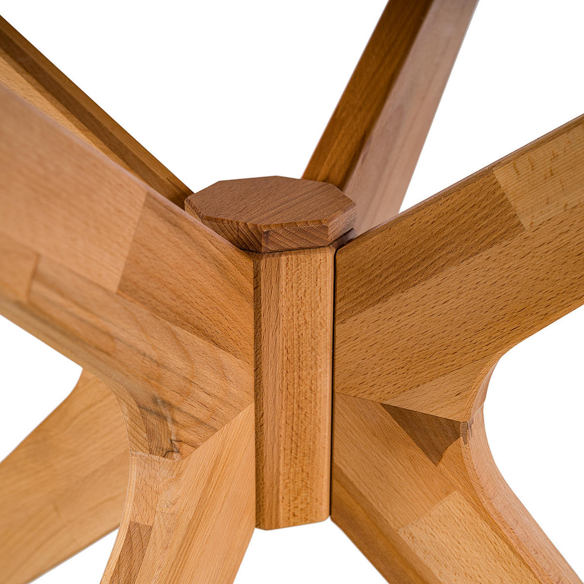 ESSTISCH - Buche massiv - Buchefarben, Holz (105/105/75cm) - home24