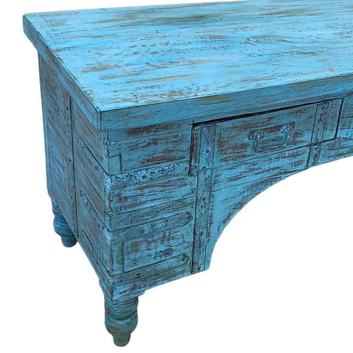 TV-LOWBOARD aus Holz, 175x45x57cm - Blau, Holz (175/57/45cm) - Wanderlust