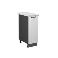 APOTHEKERUNTERSCHRANK Fame-Line Weiß Landhaus 30 cm, AP Marmor - Anthrazit/Weiß, Holzwerkstoff (30/82/60cm) - Vicco