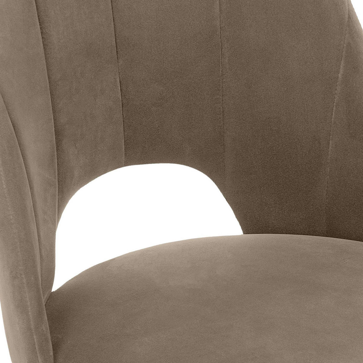 ESSZIMMERSTUHLE TINO 2-tlg Velours-Sitz, Beige - Eichefarben/Beige, Holz/Textil (48/86/44cm) - KONSIMO®