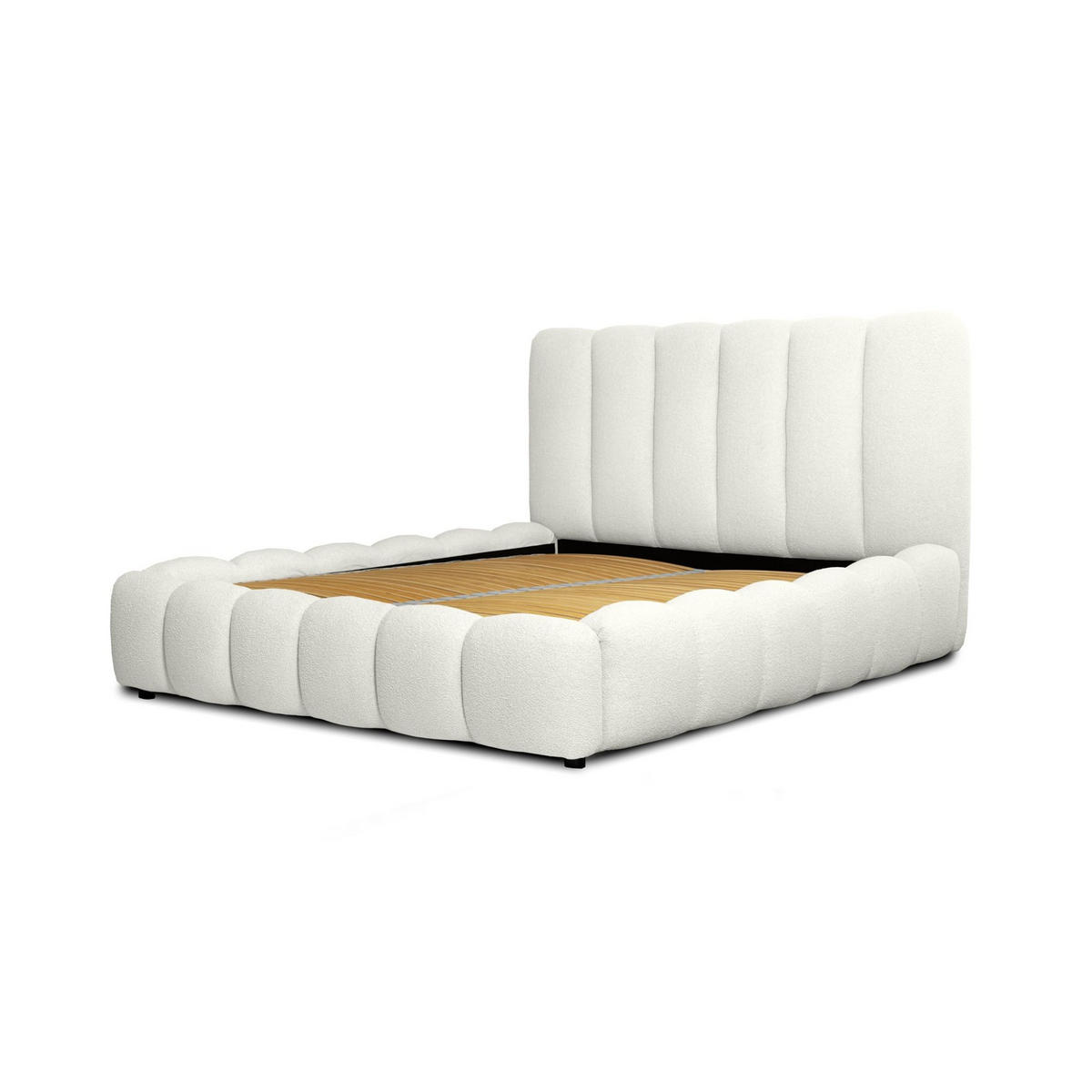 POLSTERBETT Heda Komplettset - Weiß, Holzwerkstoff/Textil (180/200cm) - Fun Möbel