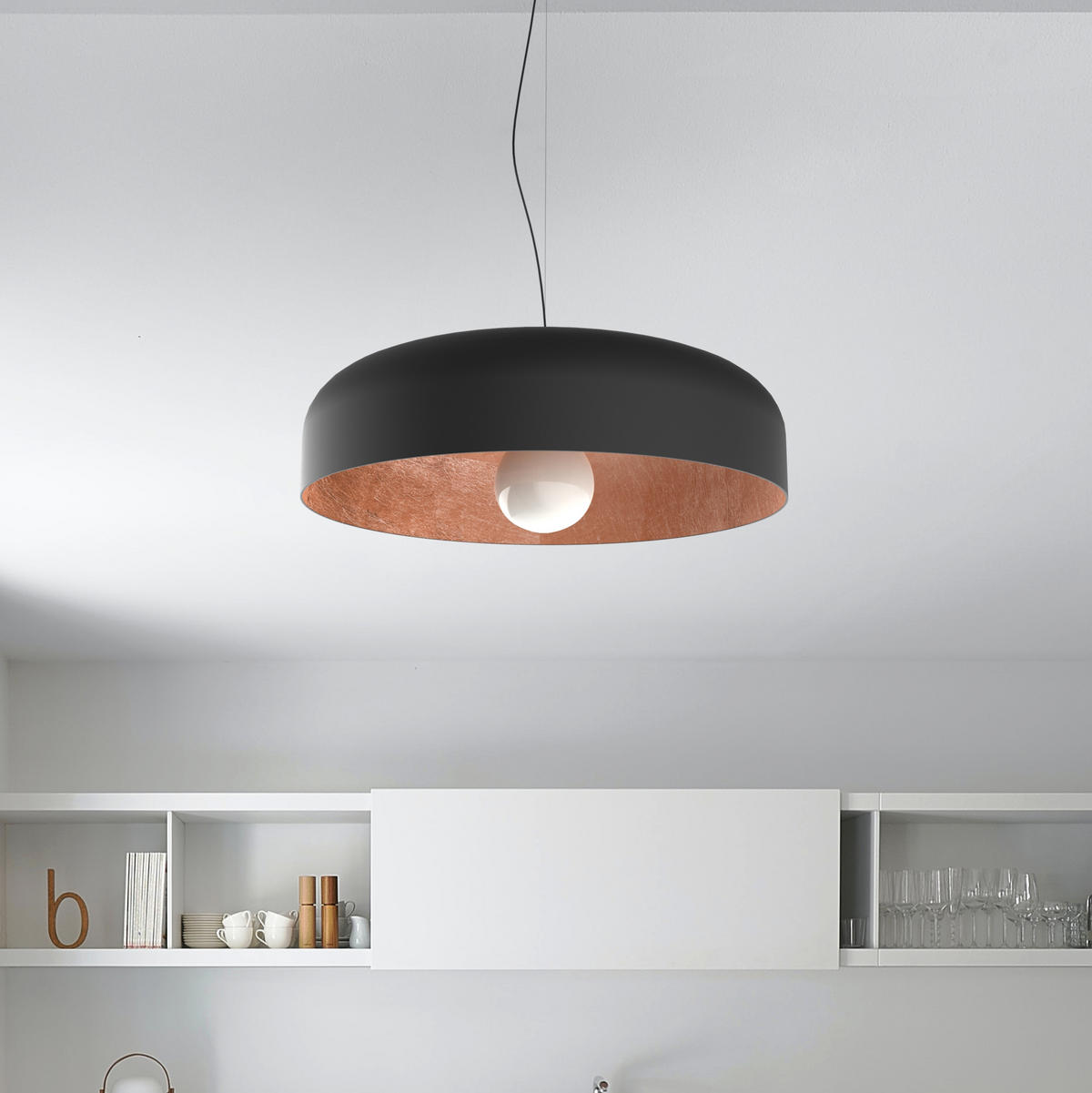 HÄNGELEUCHTE - Kupferfarben, Metall (50/50/14cm) - Lumicom