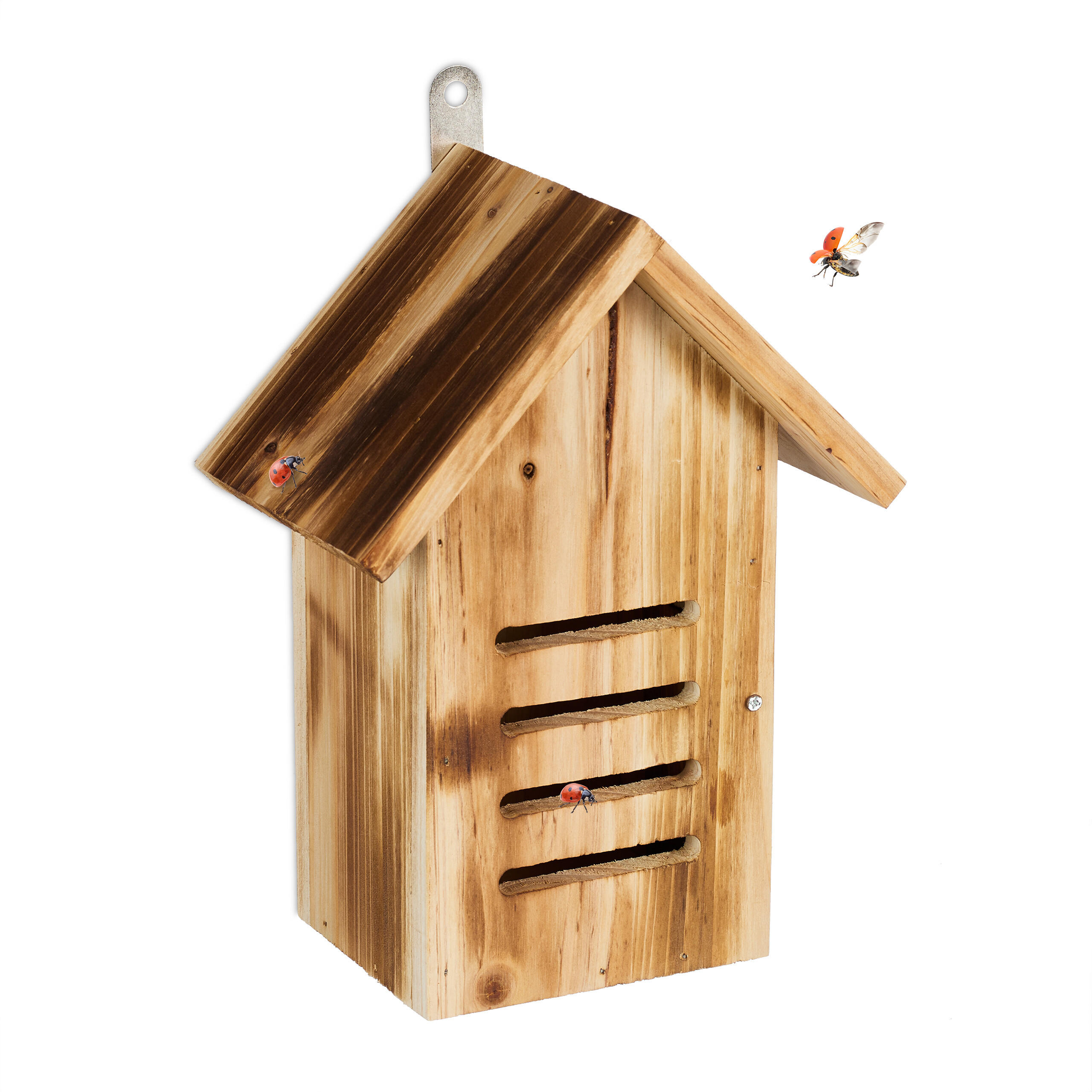 MARIENKÄFERHAUS - Multicolor, Holz (18.5/25/12cm) - Relaxdays