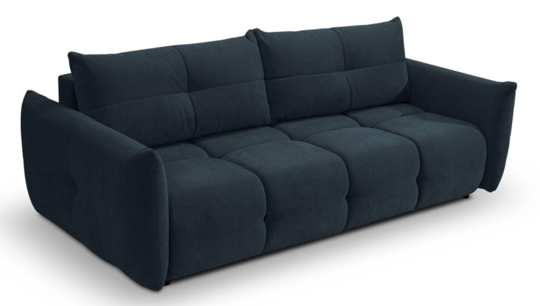 SOFA 3-SITZER Dunkelblau BASTO Gepolstert Mit Schlaffunktion - Dunkelblau, Textil (245/86/110cm) - Sepro Meble