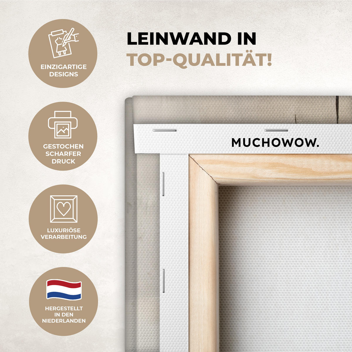 LEINWANDBILD Abstrakt - Kunst - Grau 20x20 cm - Hellgrau, Textil (20/20cm) - MuchoWow