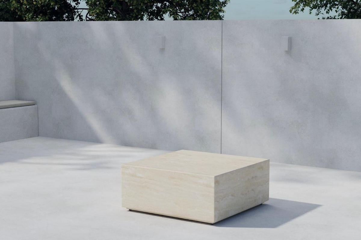 GARTENTISCH, Lissabon, Beige, Metall, 80 x 80 x 35 cm - Beige, Metall (80/80/35cm) - ebuy24