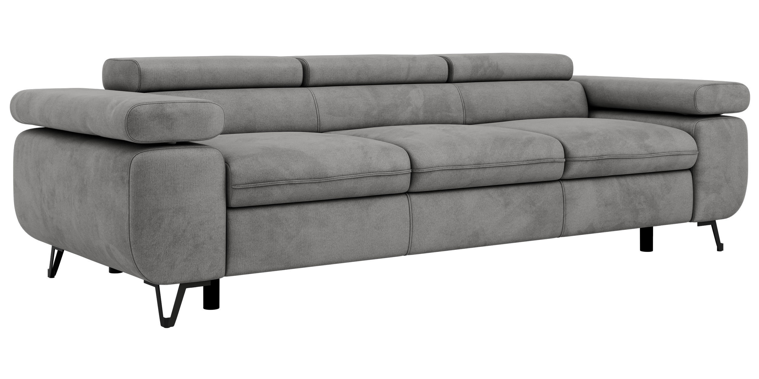 MKS 3-Sitzer Silber 262x76x99 cm