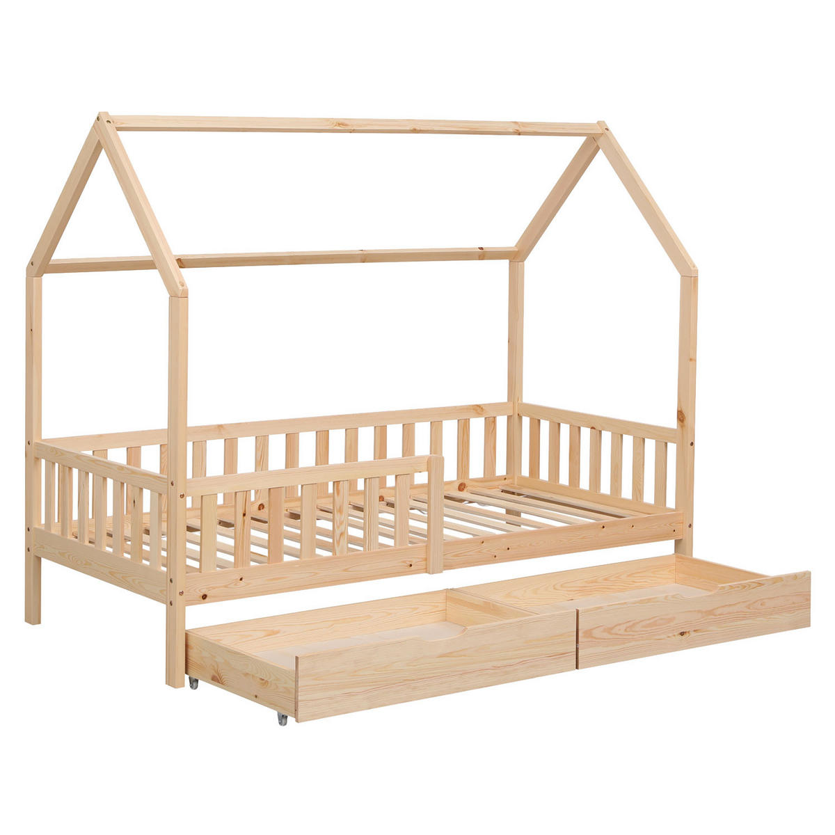 KINDERBETT Marceau 190/90 cm - Braun, Holz - Happy Garden