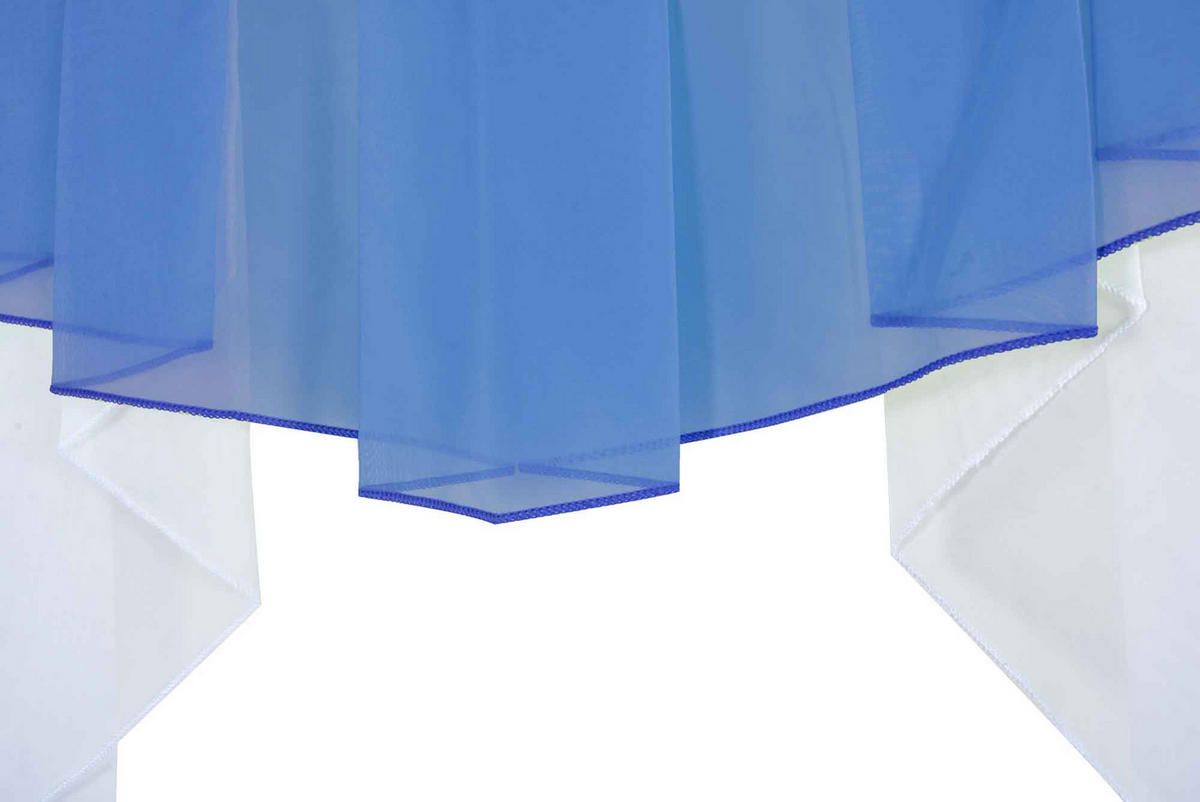 SCHEIBENGARDINE MEIßEN 100x100 cm Blau - Blau, Textil (100/100cm) - Gardinenbox