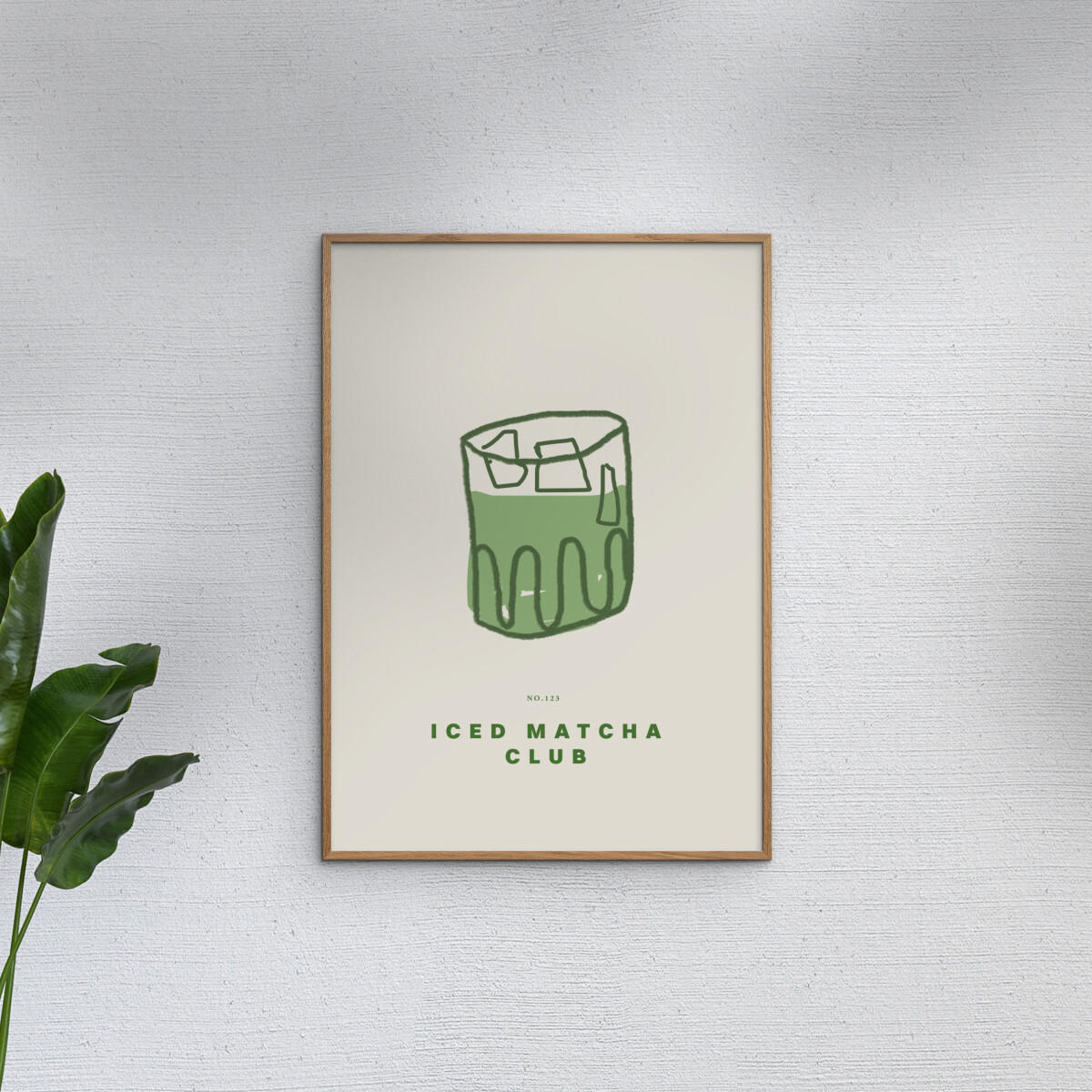 POSTER mit Rahmen Affordable Art Prints - Chilled Green Elixir - Eichefarben/Grün, Holz/Papier (70/100cm) - Poster&Frame