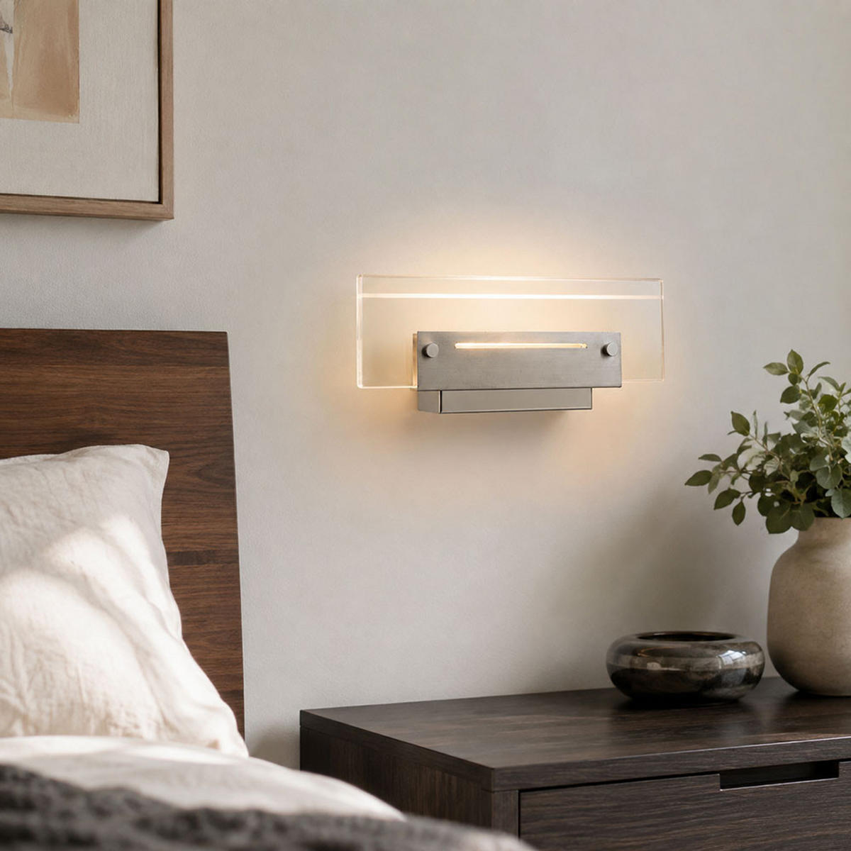 LED WANDLEUCHTE Metall Chrom Silber - Silberfarben, Metall (11/5.5/26cm) - Esto