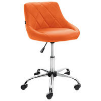 ARBEITSHOCKER Lazius Kunstleder orange - Orange, Metall (47/82/49cm) - TPFLiving