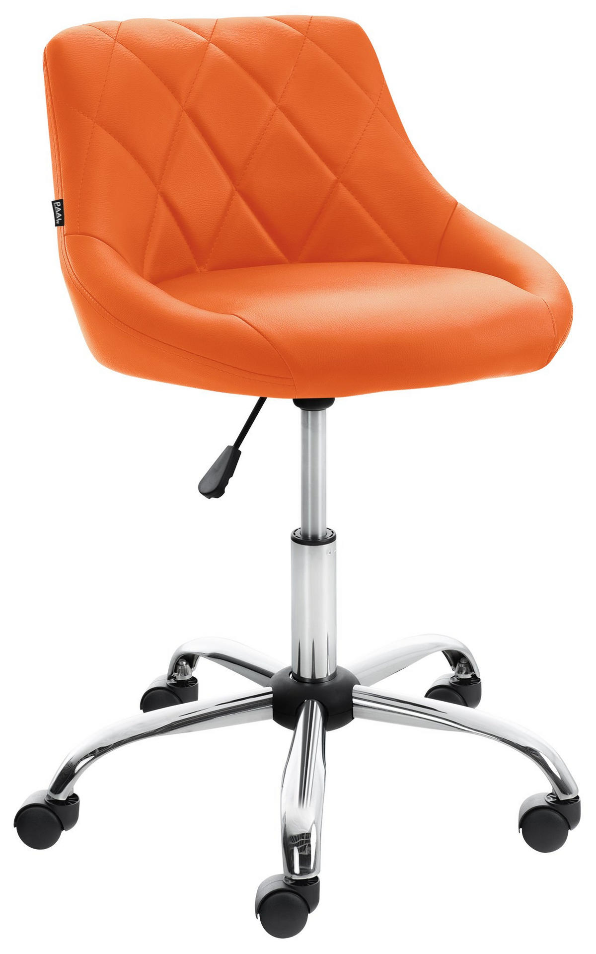 ARBEITSHOCKER Lazius Kunstleder orange - Orange, Metall (47/82/49cm) - TPFLiving