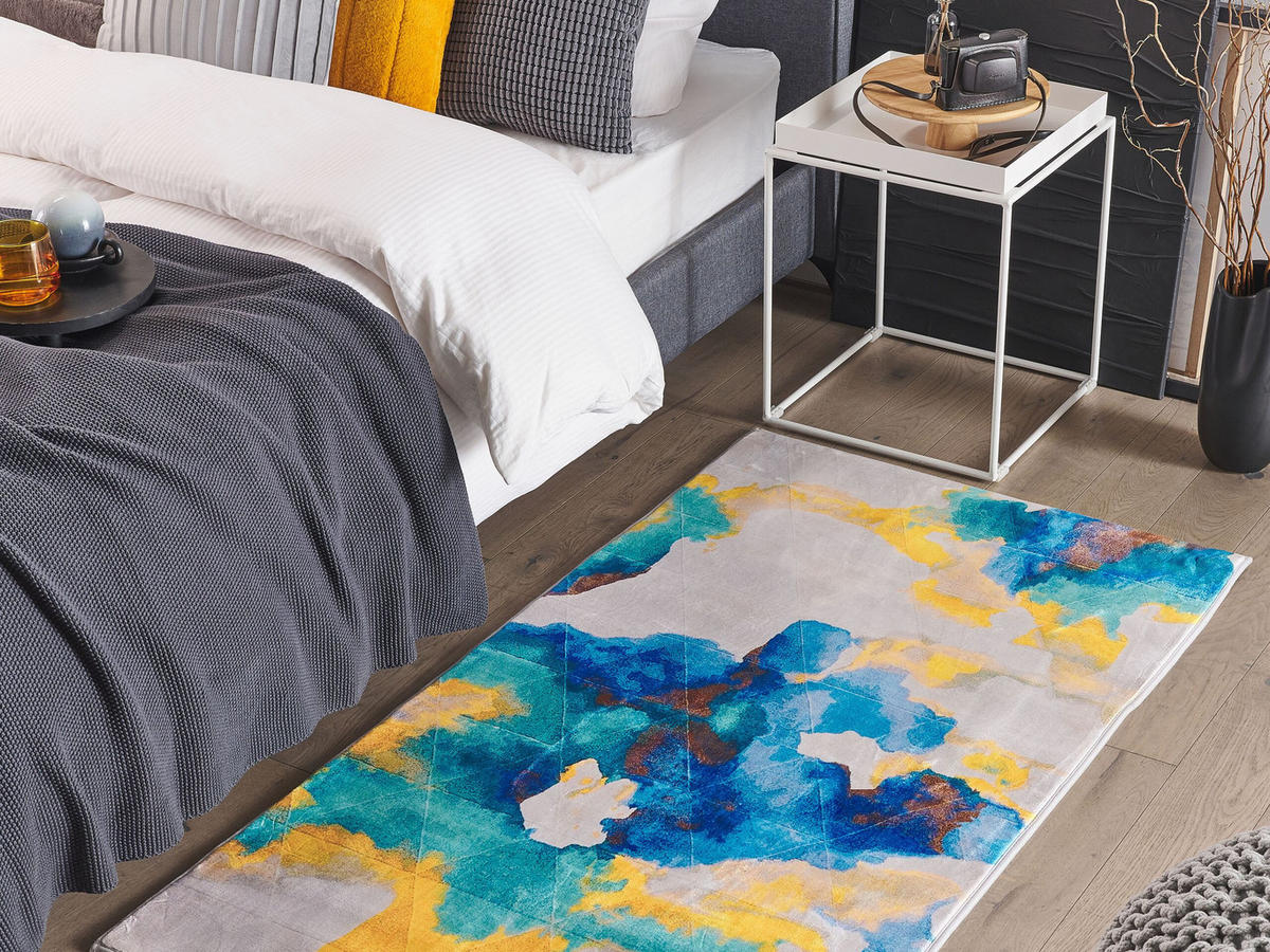 KURZFLOR-TEPPICH Ceyhan 150/80 cm - Multicolor, Kunststoff (80/150cm) - Beliani