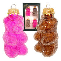 CHRISTBAUMSCHMUCK Gummibären Mehrfarbig 7cm (Glas / 4 Stk.) - Multicolor, Glas (4/7/4cm)
