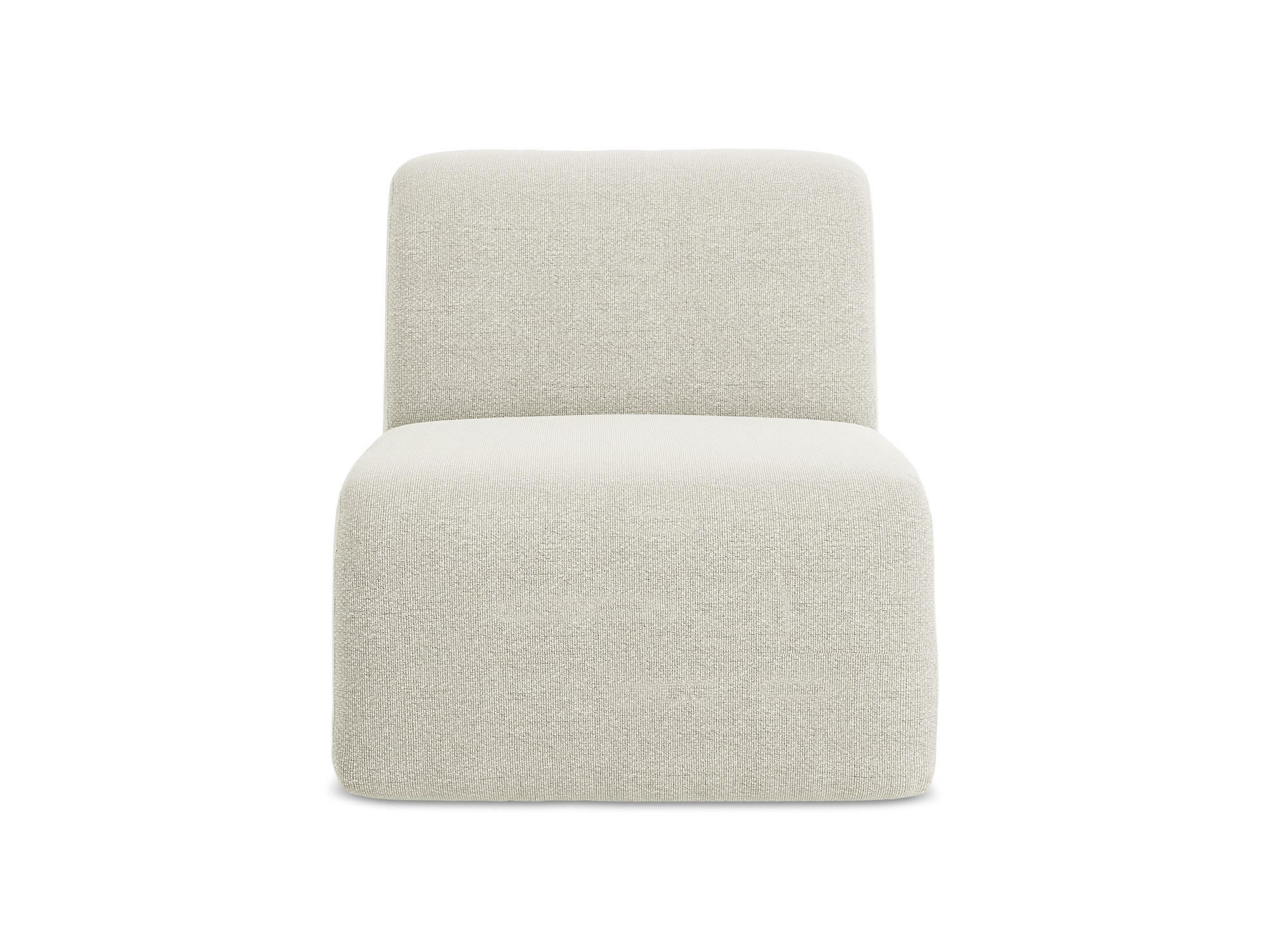 SOFAELEMENT Bouclé Stoff Beige - Sandfarben/Schwarz, Holzwerkstoff/Kunststoff (70/75/94cm) - Makamii
