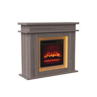 ELEKTROKAMIN freistehend 3D Flamme LED Dekokamin Eiche - Eichefarben, Holz (34.5/88.8/101cm) - LEBENLANG
