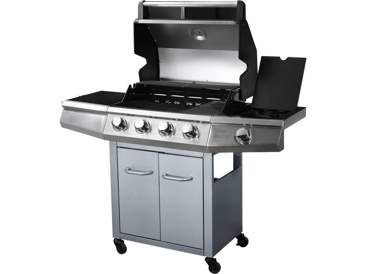 GASGRILL bingo 5 Silber - Grau, Metall (57/115/143cm) - Habitat Garten
