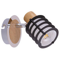 WANDLEUCHTE Metall Holzoptik Braun - Braun, Holz (10/12/14.7cm) - Globo Lighting