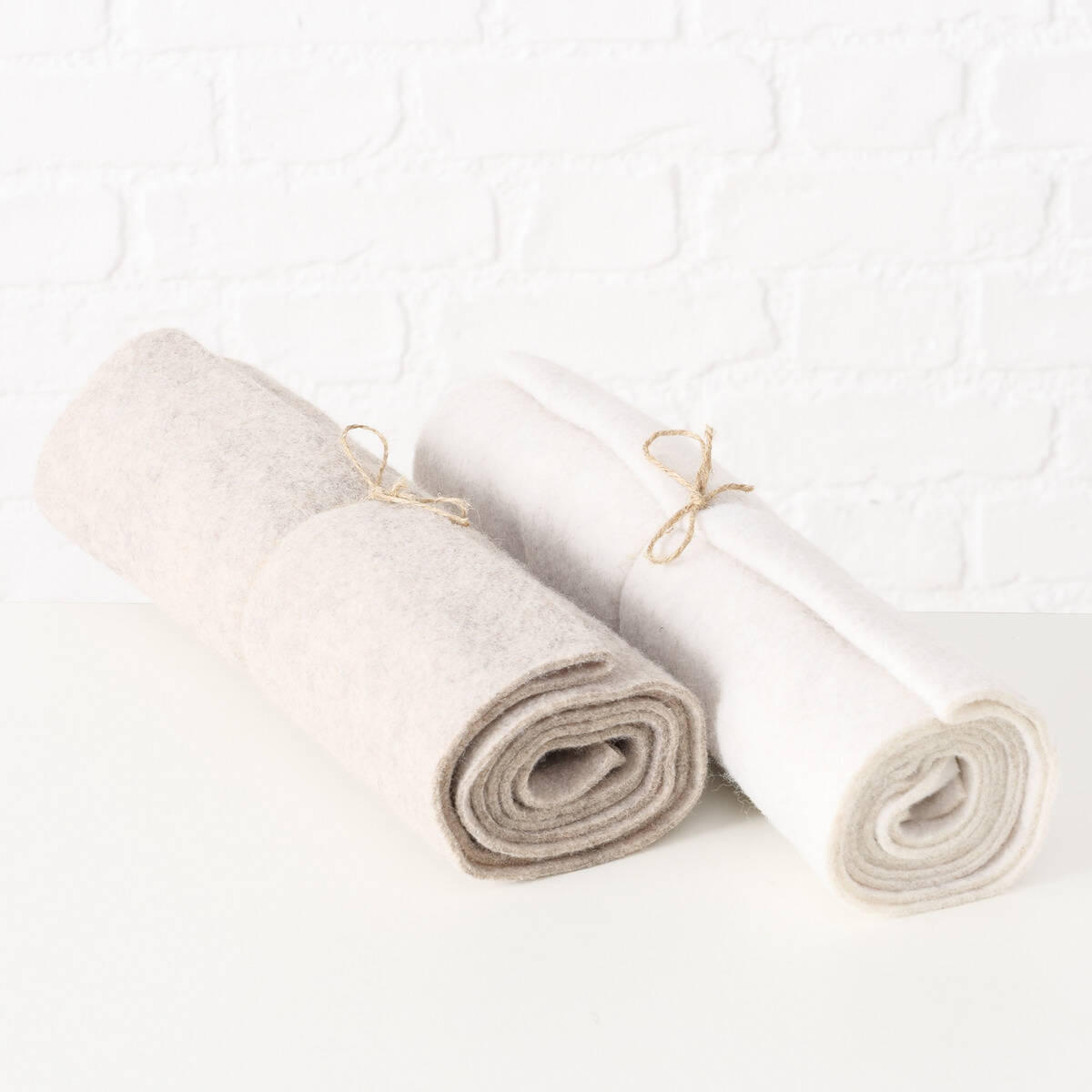 TISCHLÄUFER Filz 150/37 cm - Taupe, Textil (37cm) - Boltze Home