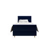 BOXBETT FLO PLUS 100x200 Itaka 11, mit Matratze H3 und Topper, Dunkelblau - Dunkelblau, Holz/Textil (100/200cm) - Bedante