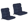 NIEDERLEHNERAUFLAGE Flair NL 100/50/8cm Dunkelblau (2tlg) - Dunkelblau, Textil (50/8/100cm) - Beautissu 