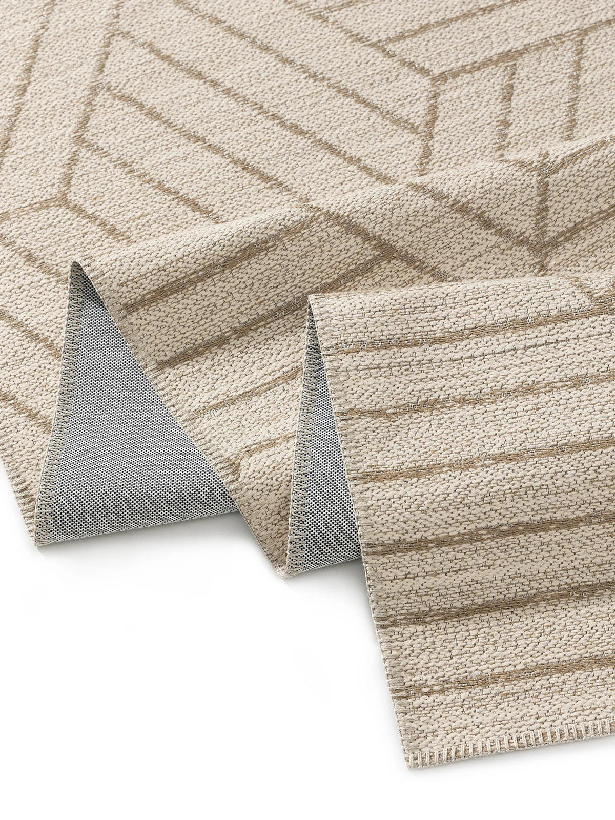 FLACHGEWEBETEPPICH Elena Cream/Beige 120x170 cm - Creme, Textil (120/170cm) - benuta Nest