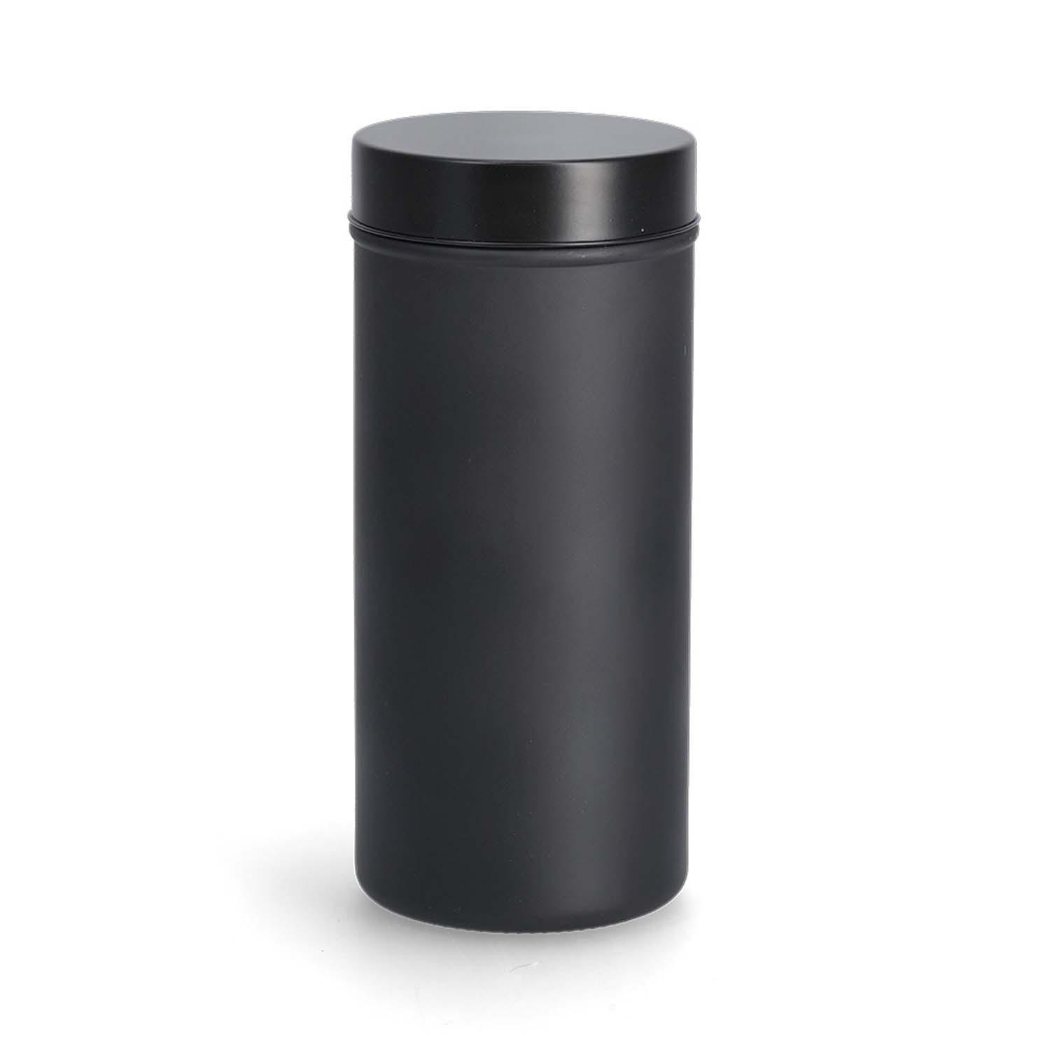 VORRATSGLÄSER zum Beschriften, 6 Stück, schwarz - Ø 10 x 22,5cm - Schwarz, Glas (10/22.5/10cm) - Zeller Present