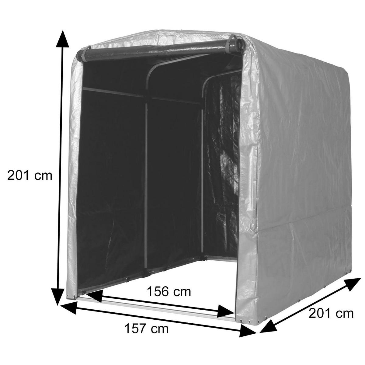 FAHRRADGARAGE Silber - Silberfarben, Metall (157/201/201cm) - MCW