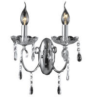 WANDLEUCHTE Pavia, Silber/Chrom, 28cm - Chromfarben, Glas (20/28/25.5cm) - KOSILUM