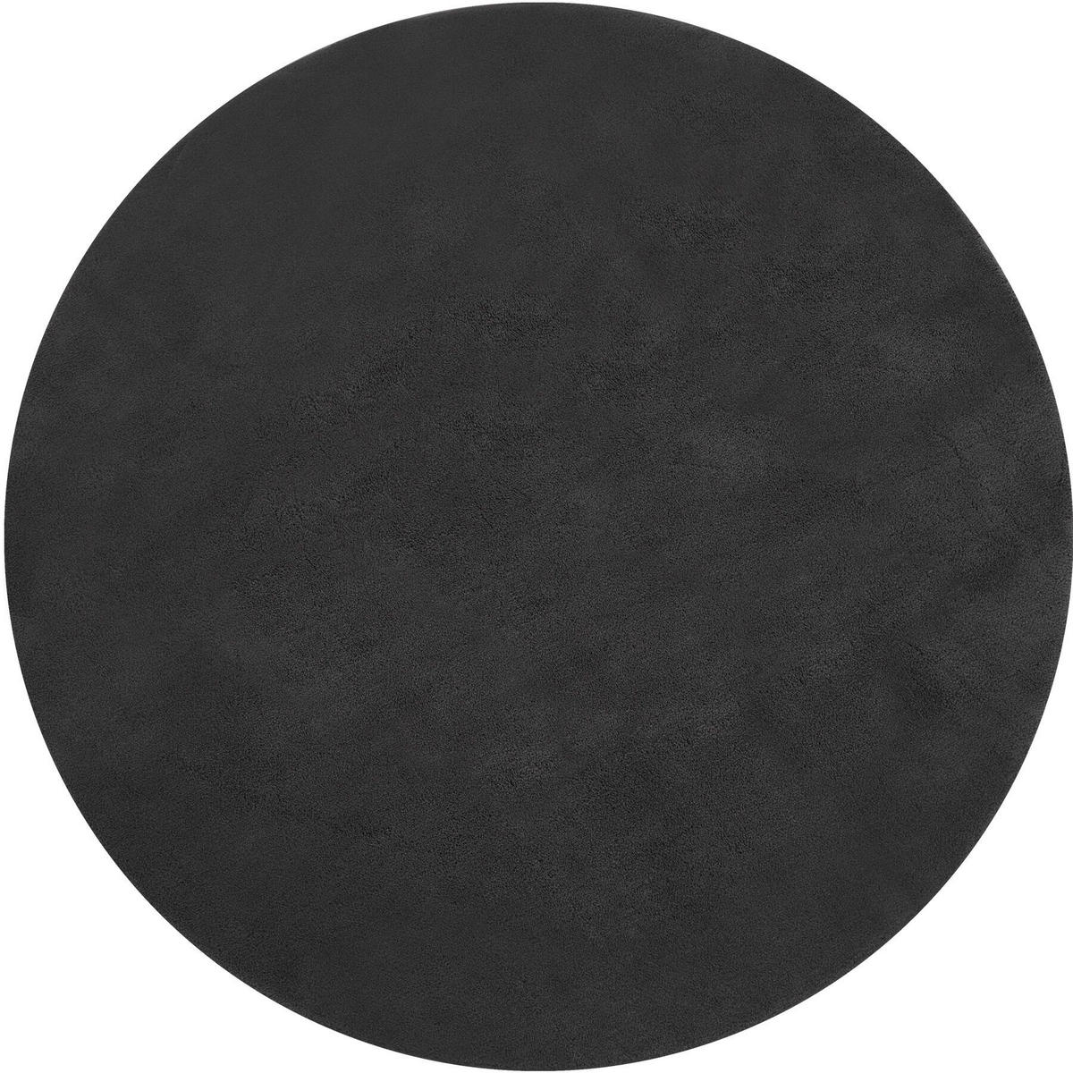 KURZFLORTEPPICH Soft Zone,rutschfeste Unterseite,anthrazit - Anthrazit, Kunststoff (120/120cm) - tectake