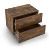 WANDSCHRANK Nachttisch mit 2 Schubladen Holzoptik 40x29x30 cm - Braun, Holz (40/30/29cm) - Juskys