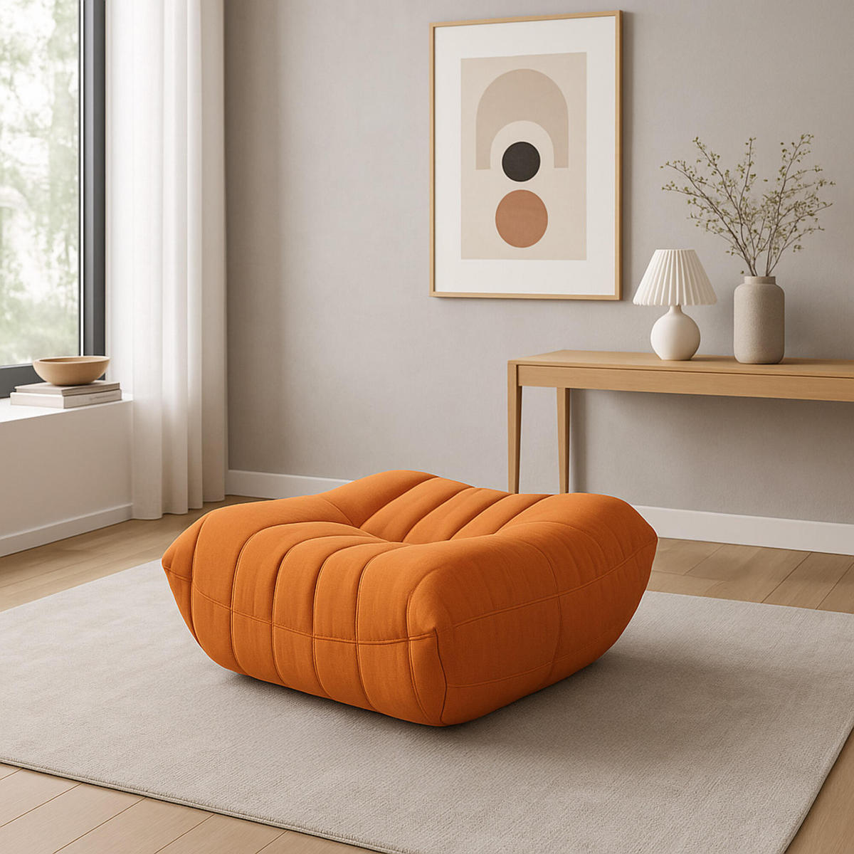 SITZPOUF NUA Orange 86x80x40 cm - Orange, Textil (86/40/80cm) - FURNLUX