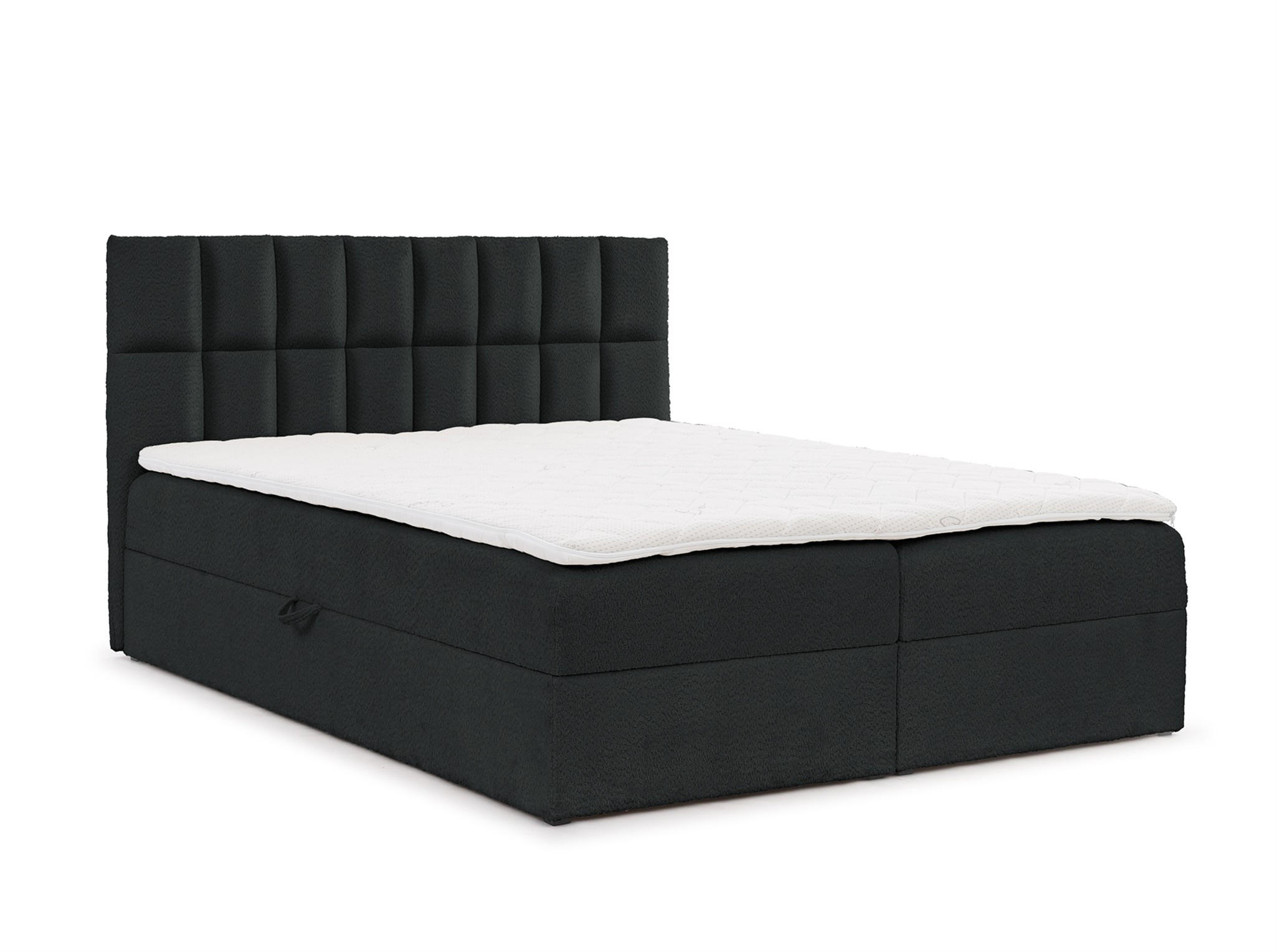 BOXBETT Dominga In überlänge - Schwarz, Holzwerkstoff/Textil (160/220cm) - Fun Möbel