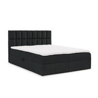 BOXBETT Dominga Premium - Schwarz, Holzwerkstoff/Textil (160/200cm) - Fun Möbel