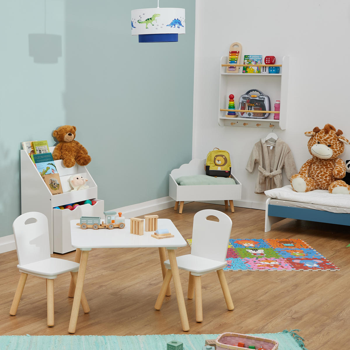 KINDERSITZGRUPPE - Weiß, Holz/Holzwerkstoff (59/43.5/60cm) - Relaxdays