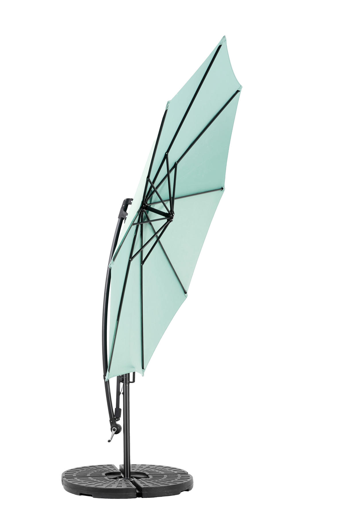 SONNENSCHIRM Rechteckiger Doppelseitig Hellgrün 4,5 m - Grün, Metall (294/294cm) - ComfortXL