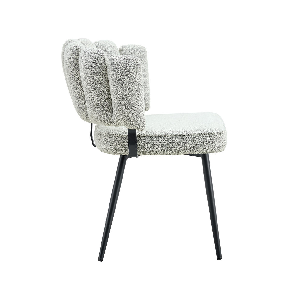 JÍDELNÍ ŽIDLE Sada 2 ks s květinovou opěrkou, světle šedá - světle šedá, textil (60/80/48cm) - Urban Meuble
