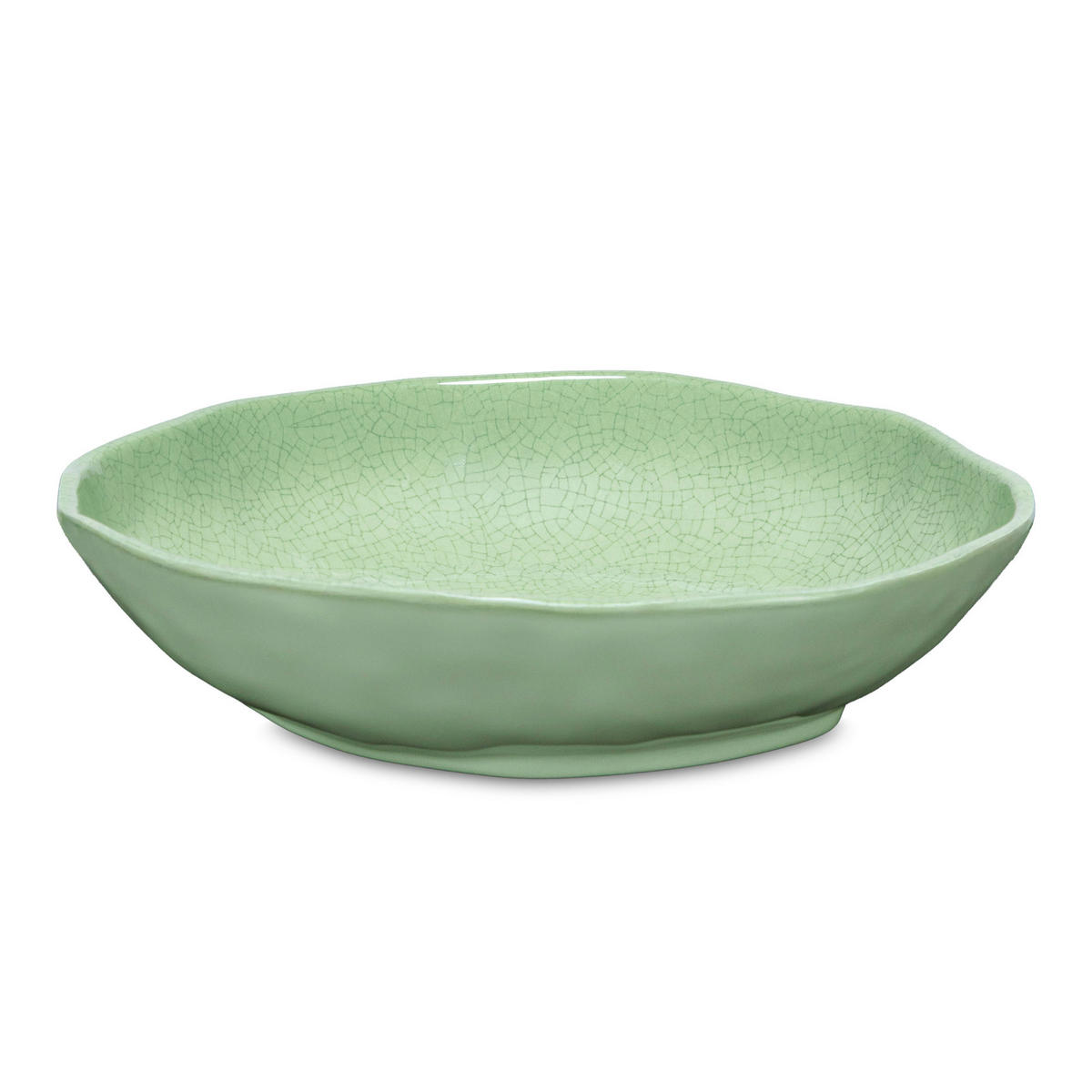 TELLER tief / Suppenteller Ø 21 cm Atmosfera grün Set mit 2 Stück - Salbeigrün, Kunststoff (21cm) - Rose & Tulipani