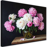 LEINWANDBILD Blumen 120x80cm - Rosa, Textil (120/80cm) - Feeby