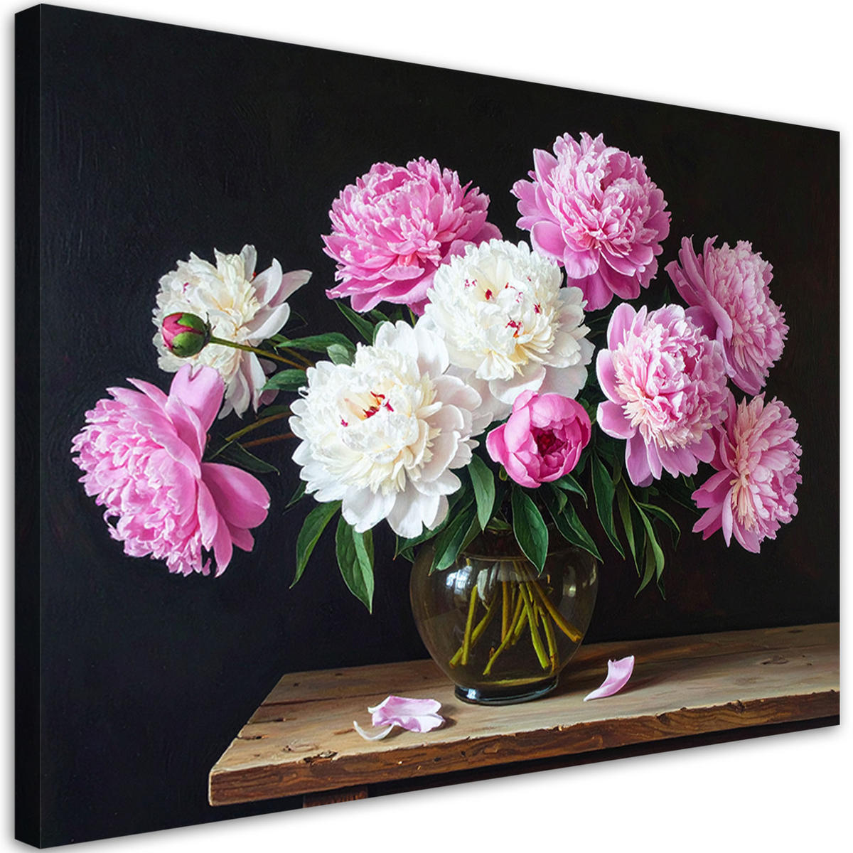 LEINWANDBILD Blumen 120x80cm - Rosa, Textil (120/80cm) - Feeby