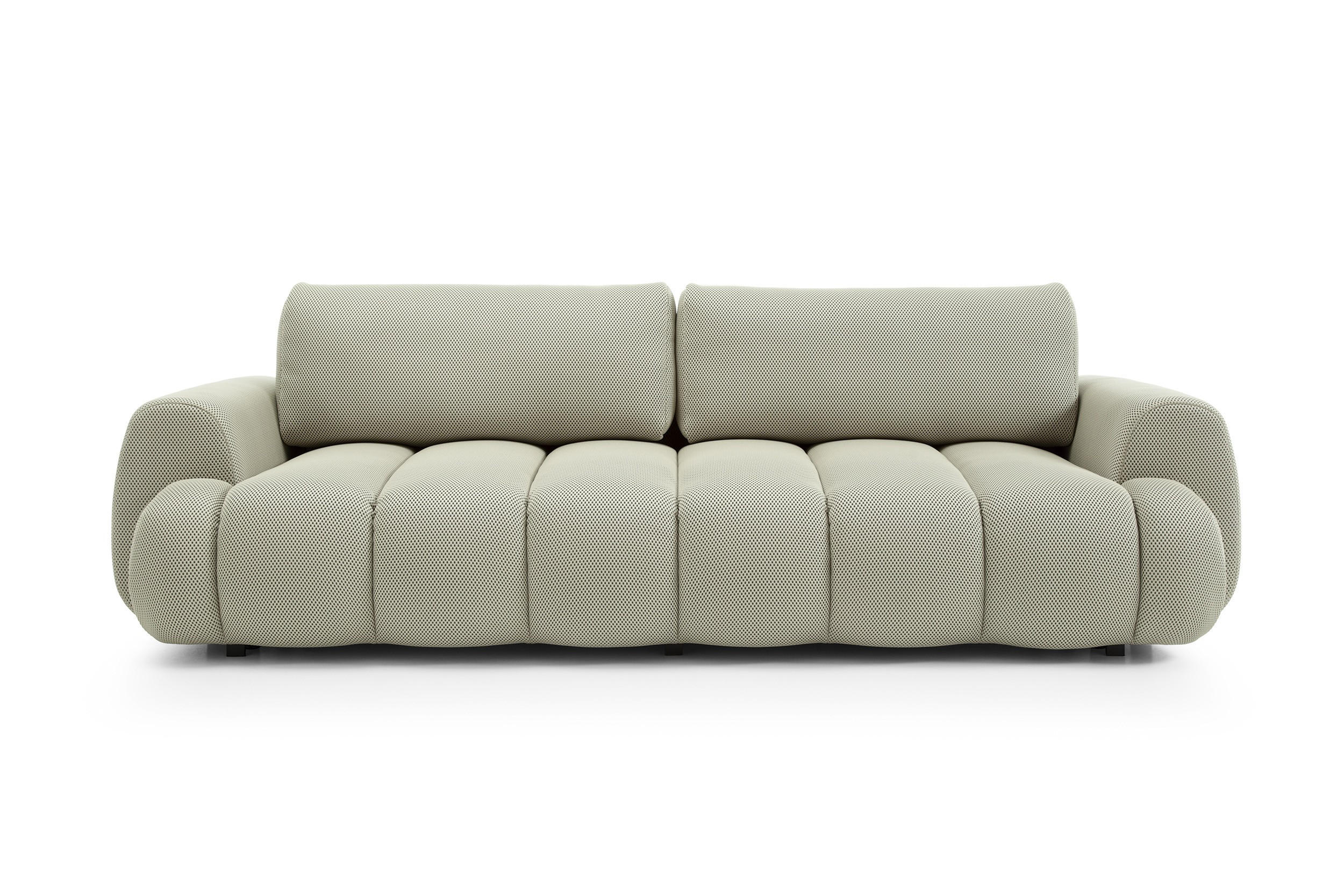 SOFA Pavo Beige, Schlafsofa mit gestepptem Sitz - Beige, Holzwerkstoff (263/81/110cm) - Bettso