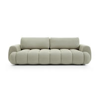 SOFA Pavo Beige, Schlafsofa mit gestepptem Sitz - Beige, Holzwerkstoff (263/81/110cm) - Bettso