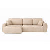 ECKSOFA Mit Schlaffunktion Und Bettkasten L-Form Ivo L, Veloursstoff Salvador, Beige, Links - Beige, Holz (250/142cm) - Kaiser Möbel