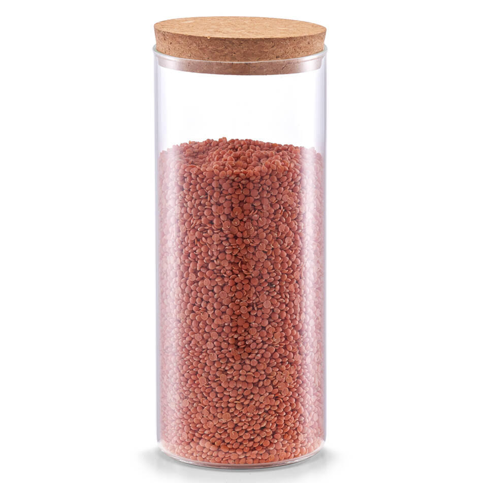 GLASGEFÄSS Korkdeckel 1400 ml - Transparent, Glas (9.5/23.5/9.5cm)